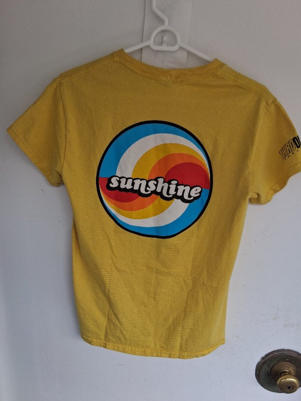 Women's Third Degree Sportswear Yellow Sunshine Graphic Volleyball T Shirt SM